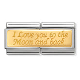 Nomination Composable Classic Double Link 030710/10 To The Moon & Back in 18K Gold